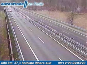 Imagen de vista previa de la cámara web Albizzate - Traffic A08 - KM 37,3